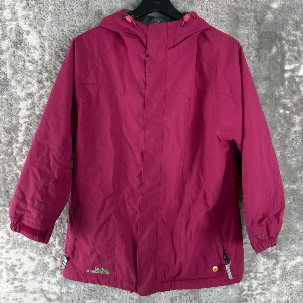 Burton Size XL Outdoor Snowboard Skiing Winter Jacket Purple Hood Line Sleeve